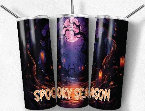 Spooky Season Sublimation 20oz Skinny Tumbler Design Free