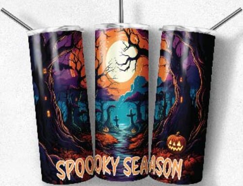 Spooky Season Sublimation Tumbler Design Free