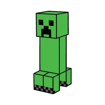 Minecraft-Creeper-SVG-Free-Files